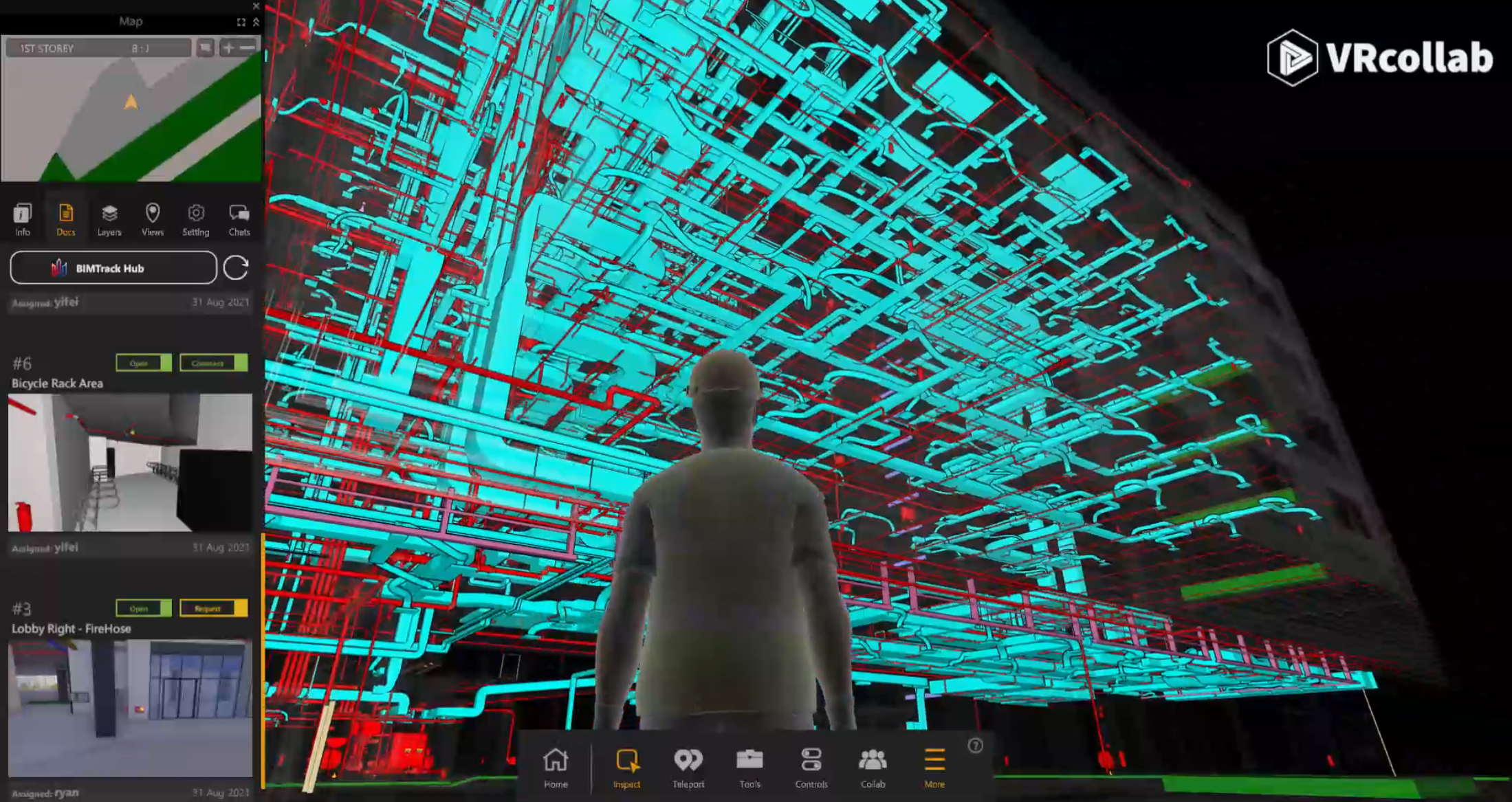 VRcollab X Ray Mode for interdisciplinary virtual coordination 